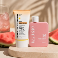 Pink Glow Set - Bali Body Watermelon Tanning Oil SPF15 + PTR Max Mineral Tinted Sunscreen Broad Spectrum SPF 45