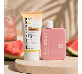 Pink Glow Set - Bali Body Watermelon Tanning Oil SPF15 + PTR Max Mineral Tinted Sunscreen Broad Spectrum SPF 45