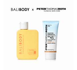 Travel Glow Set - Pineapple Tanning Oil SPF15 + PTR Water Drench Broad Spectrum SPF 45 Hyaluronic Cloud Sheer Tint Moisturizer 20ml