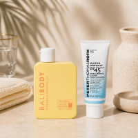 Tropical Glow Set - Bali Body Pineapple Tanning Oil SPF15 + PTR Water Drench Broad Spectrum SPF 45 Hyaluronic Cloud Moisturizer 20ml