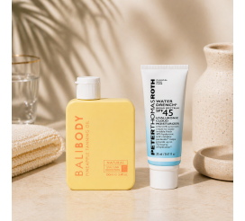 Tropical Glow Set - Bali Body Pineapple Tanning Oil SPF15 + PTR Water Drench Broad Spectrum SPF 45 Hyaluronic Cloud Moisturizer 20ml