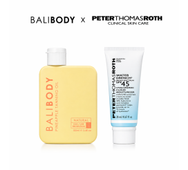 Tropical Glow Set - Bali Body Pineapple Tanning Oil SPF15 + PTR Water Drench Broad Spectrum SPF 45 Hyaluronic Cloud Moisturizer 20ml